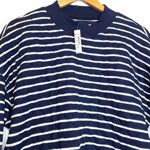 Madewell Quilted Studio Mockneck Sweatshirt M NEW - Picture 7 of 11